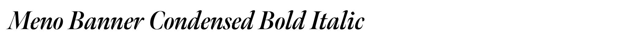 Meno Banner Condensed Bold Italic image